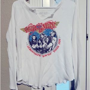 EUC - Knit Riot “Aerosmith” thermal long-sleeve shirt